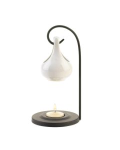 WHITE TEAR DROP OIL WARMER